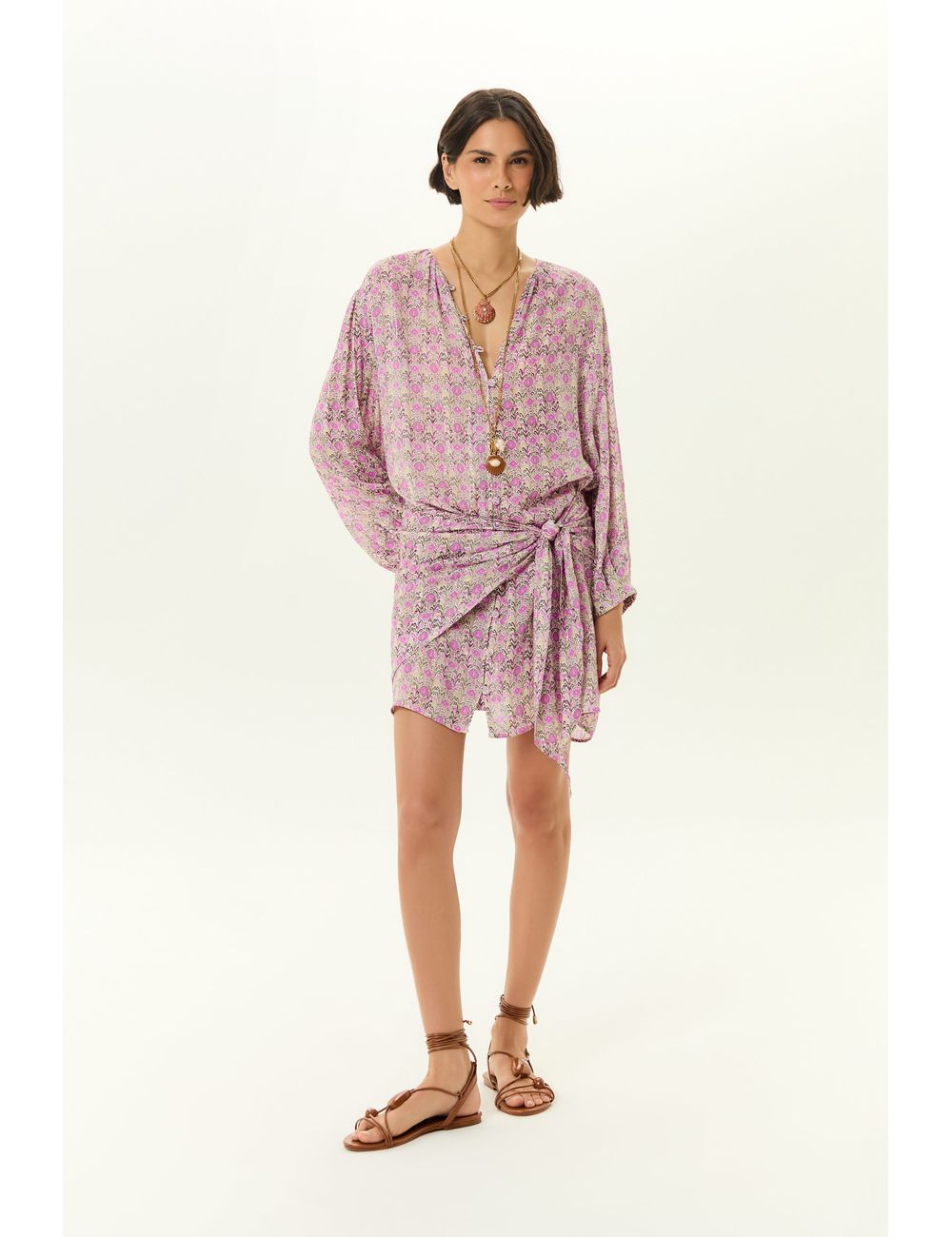 Vestido Curto Estampa Ikat