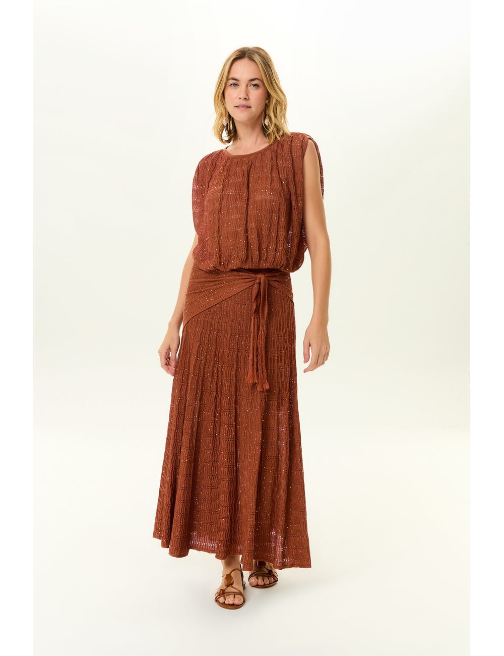Saia Tricot Ponto Listras