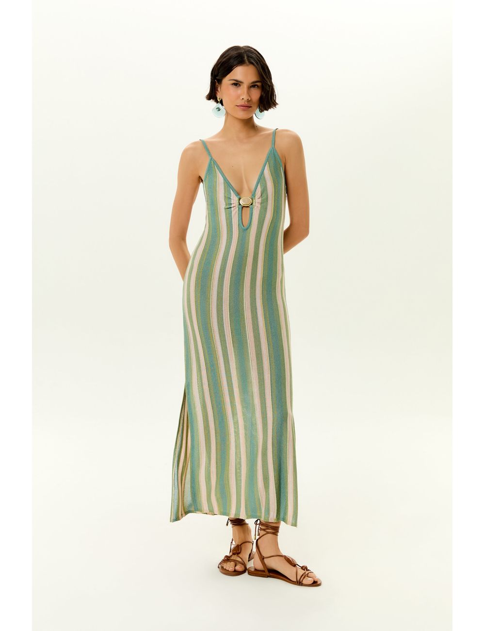 Vestido Tricot Decote Fivela
