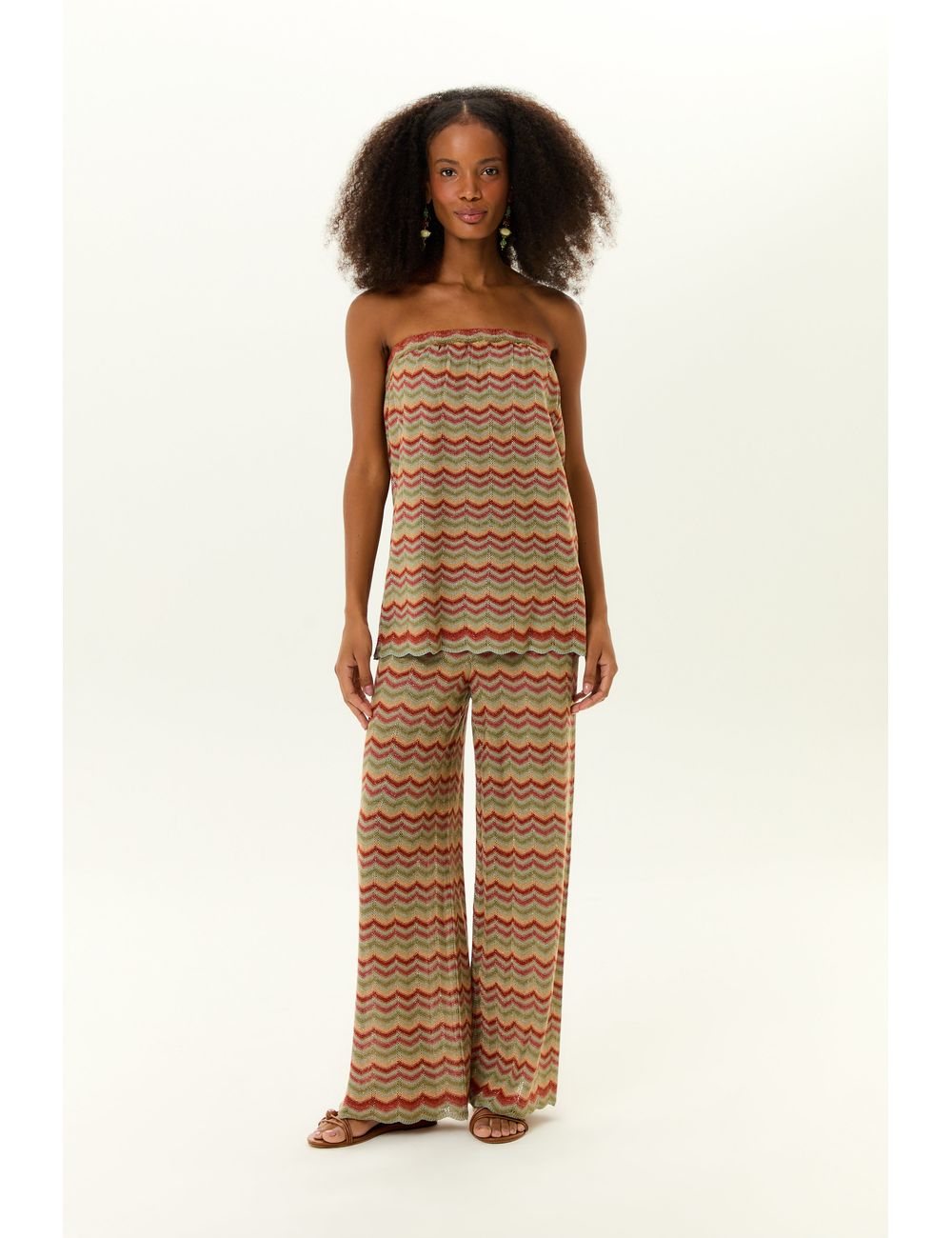 Calça Tricot Chevron Lurex