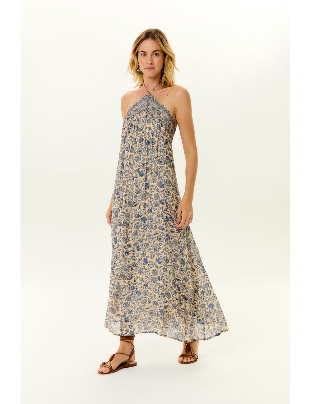 Vestido Midi Alca Estampa Céu