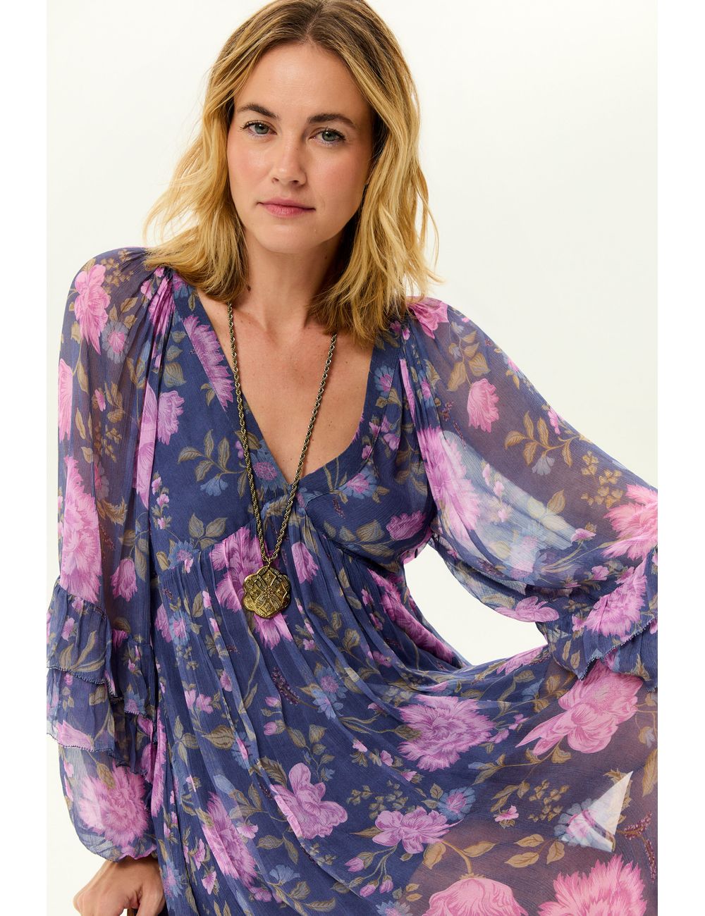 Vestido Longo Ggt Estampa Tish