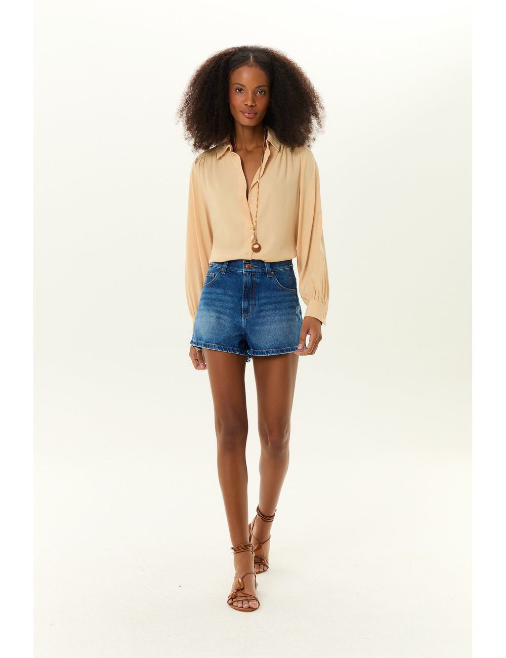 Short Jeans Barra Esmirilhada