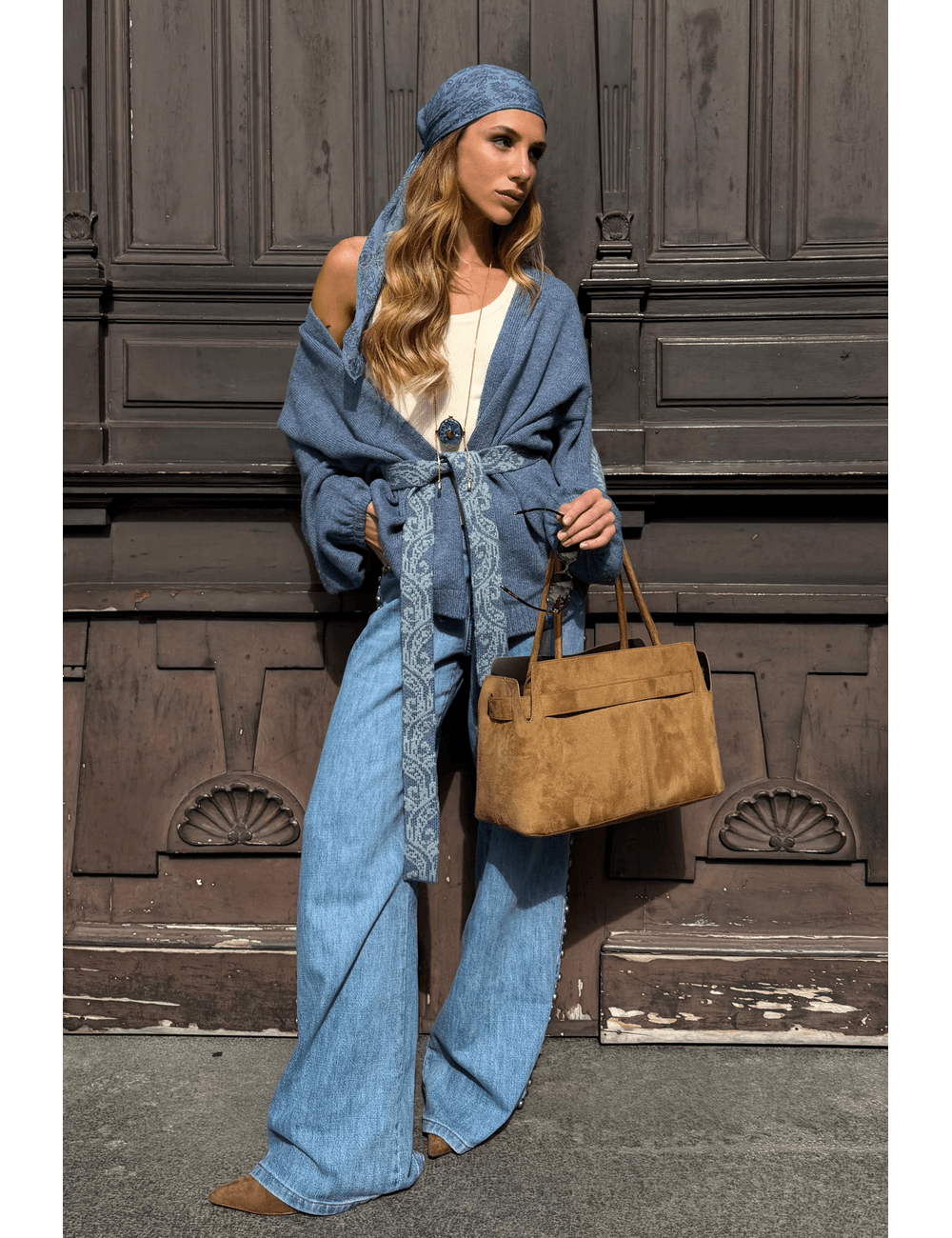 Kimono Tricot Intarsia Hippie Chic