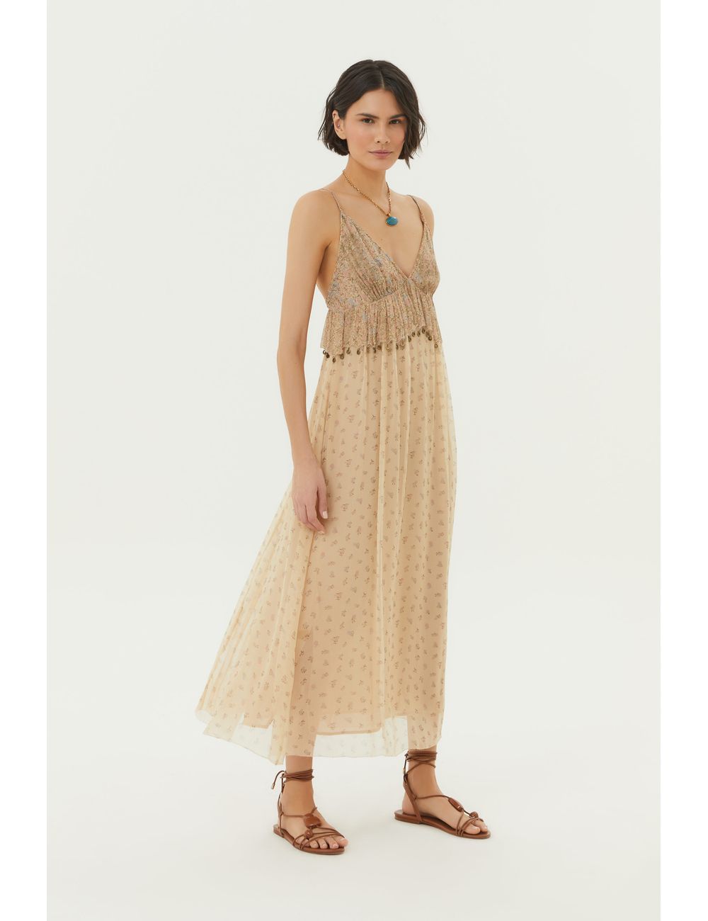 Vestido Midi Ggt Estampa Nina