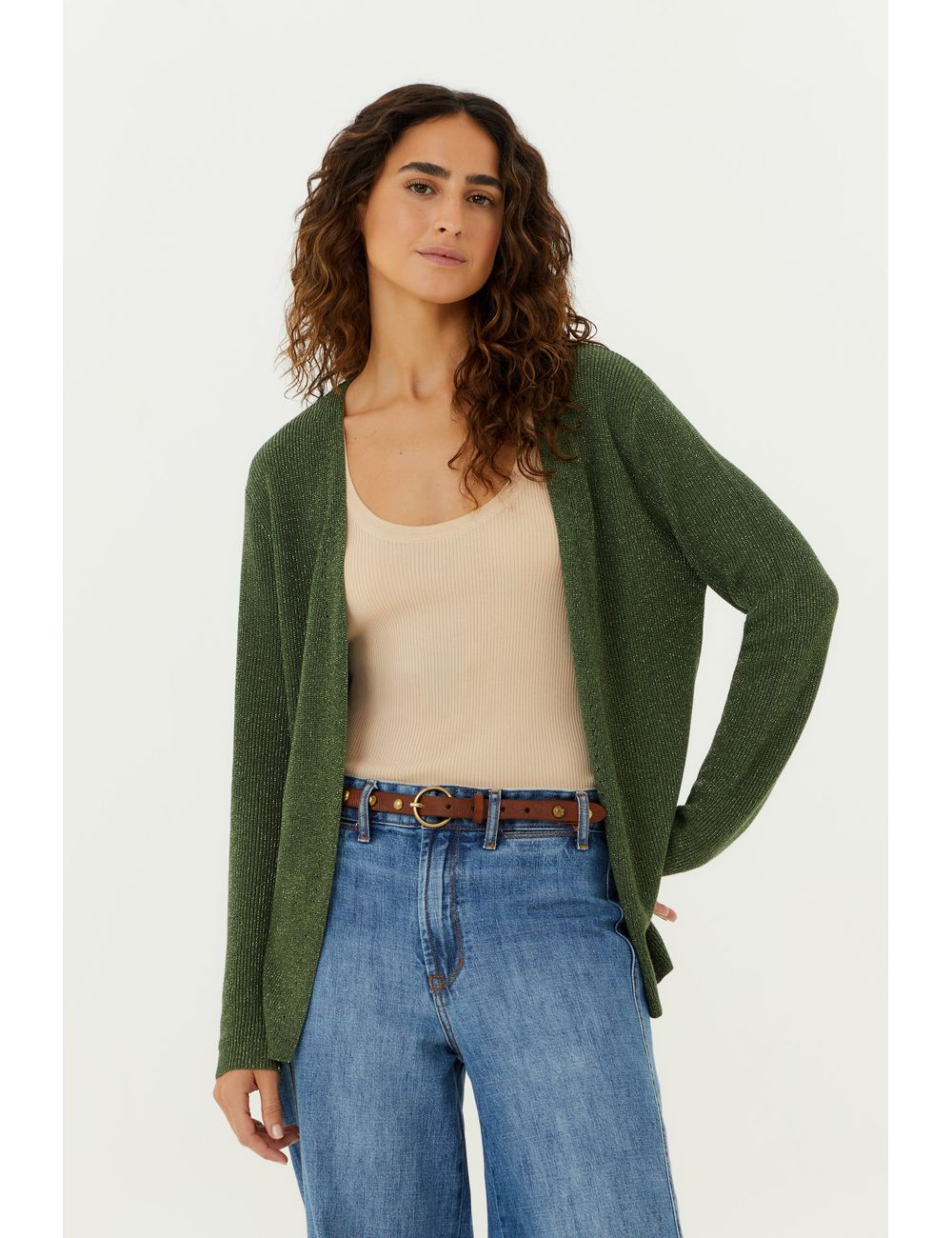 Cardigan Tricot Detalhe Fendas