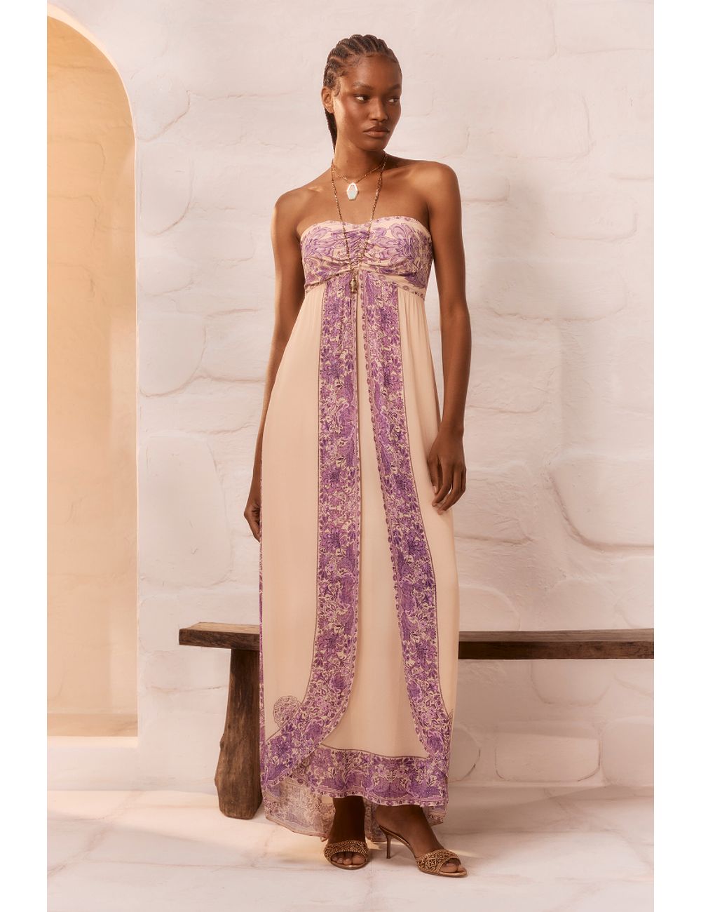 Vestido Midi Ggt Estampa Gal