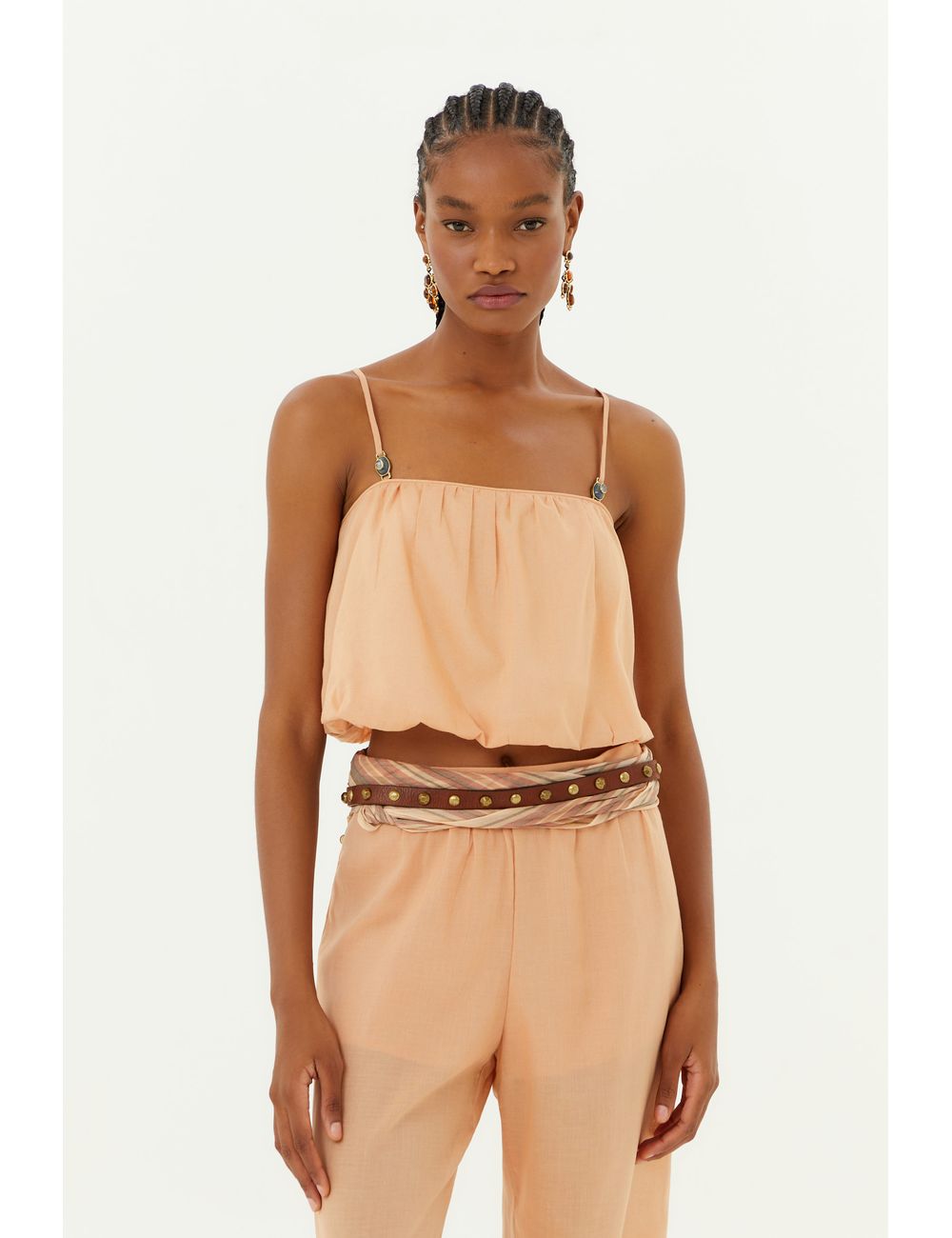 Blusa Cropped Balone Pingente
